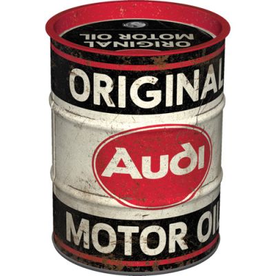 Audi - Original Motor Oil - Spardose im Ölfass-Design