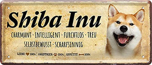 Shiba Inu - Metallschild  28x12cm