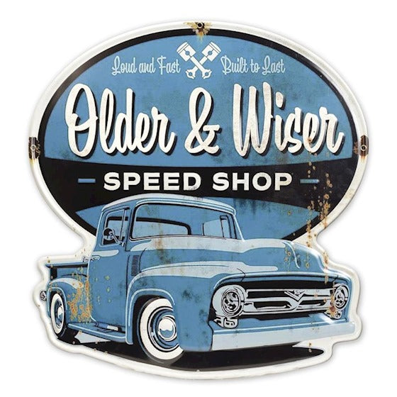 Older & Wiser Speed Shop Silhouette ca. 52x54cm