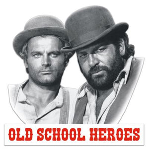 Bud Spencer OLD SCHOOL HEROES - Metallschild - 45x45cm