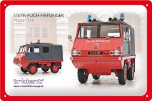 Puch Steyr Haflinger Feuerwehr- Metallschild 20x30cm