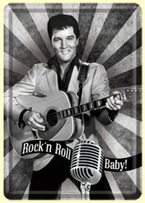 Elvis Presley – Rock n Roll Baby  – Blechpostkarte 14 x 10 cm