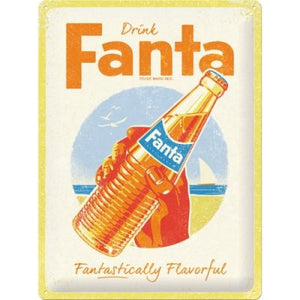 Drink FANTA Fantasically Flavorful Orangenlimonade - Metallschild 30x40 cm