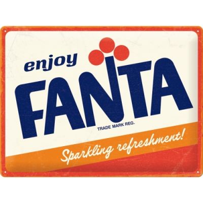 Enjoy FANTA - Orangenlimonade - Metallschild 30x40 cm
