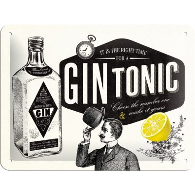 Gin Tonic - Metallschild 20x15cm