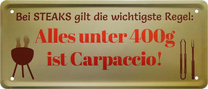 Alles unter 100g ist Carpaccio