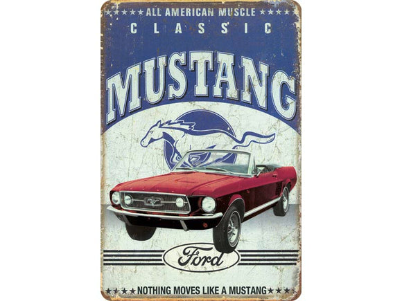 Ford Mustang Classic - Metallschild  20x30cm