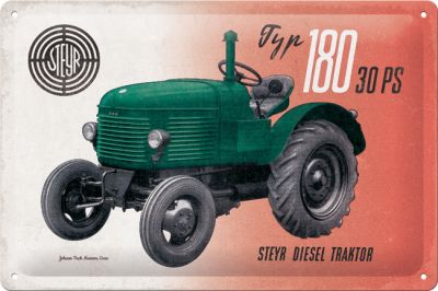 Steyr Traktor 180 30PS  - Metallschild 20x30cm