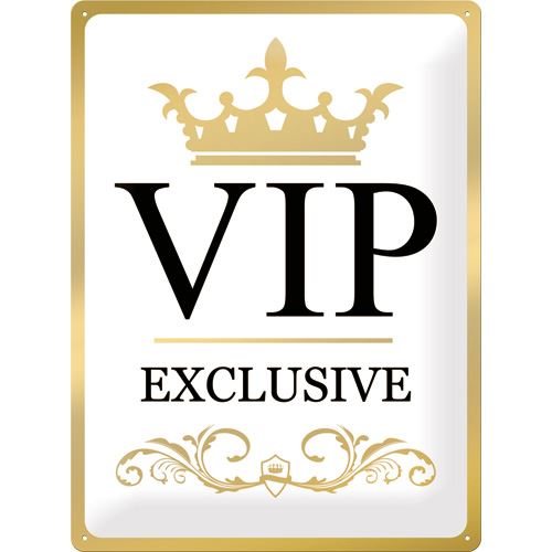 VIP Exclusive - Gold Edition - Metallschild  40x30cm