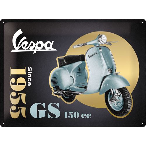 Vespa GS 150 CC - Gold Edition - Metallschild 30x40cm