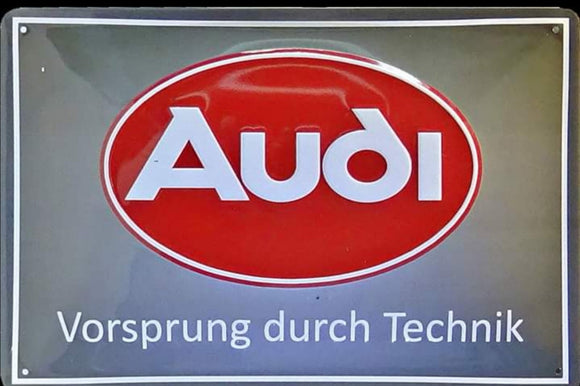 Audi Logo Metallschild 20x30cm