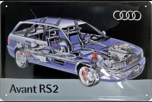 Audi Avant Kombi RS2 Metallschild 20x30cm