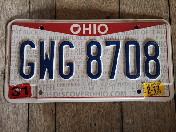 Ohio US USA Kennzeichen Metallschild 30x15cm