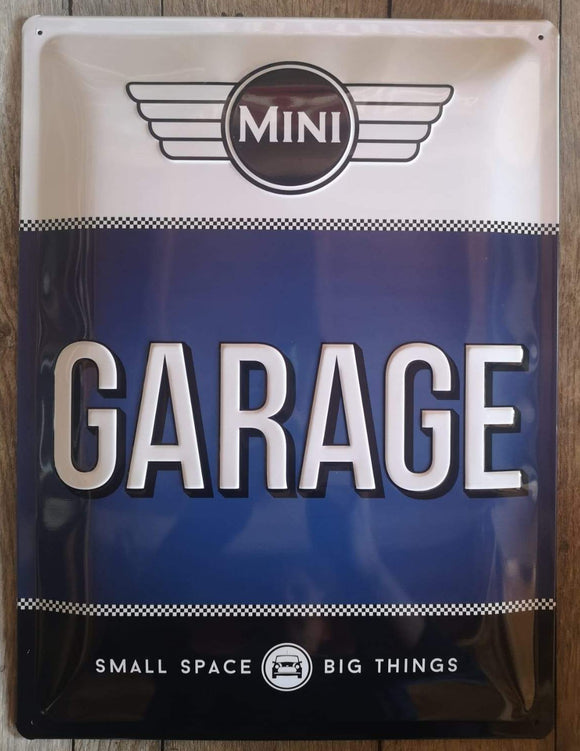 Mini Garage - Metallschild 40x30cm