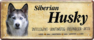Siberian Husky Hundeschild - Metallschild  28x12cm D0420