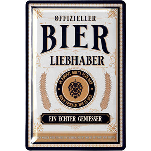 Offizieller Bier Liebhaber Metallschild 20x30cm