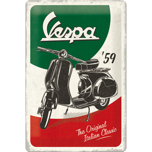 Vespa 59 The Original Italian Classic Metallschild 20x30cm